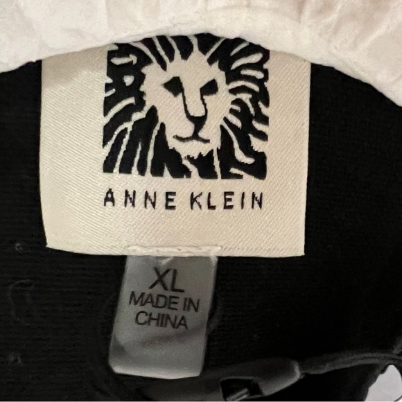 Anne Klein Feminine Classic Long Sleeve Flowy White Blouse Sheer Detail Size XL - Picture 5 of 6